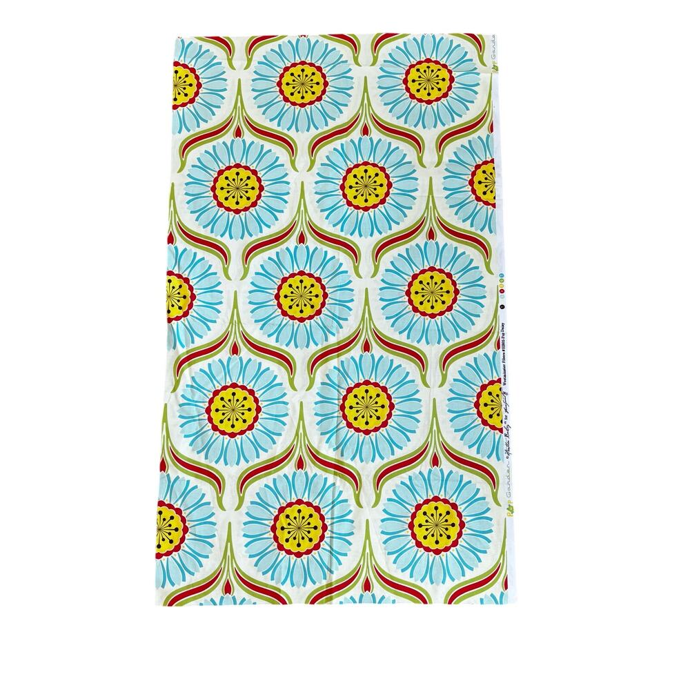 Heather Bailey Pop Garden Daisy Free Spirit printed cotton fabric remnant 1 yd
